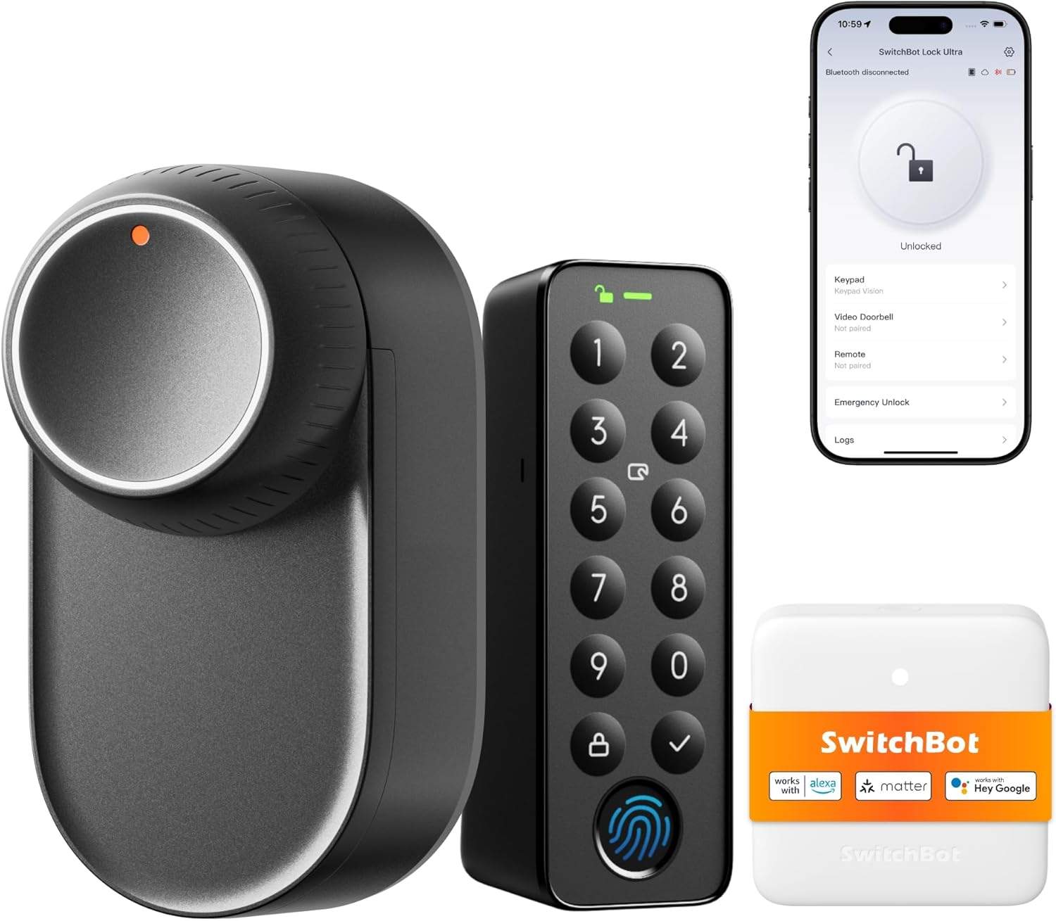 SwitchBot Lock Ultra (Fingerprint, Black)